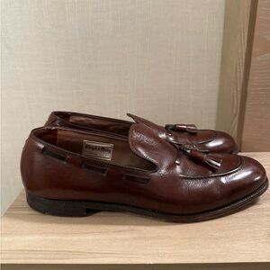 Lloyd & Haig Custom Built Brown Leather Tassel Loafers Mens 10